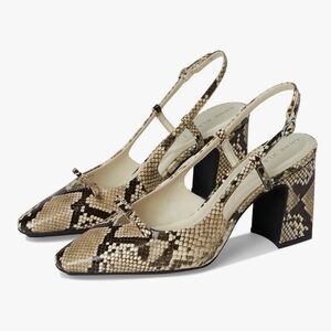 Anne Klein Snake Print Slingback Pumps
